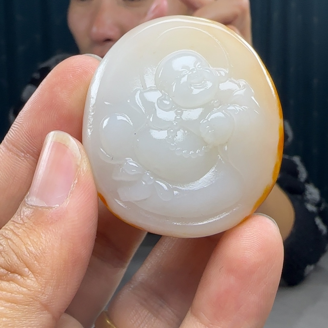 和田玉未镶嵌吊坠(不含链)