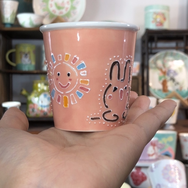 浔也手作立体釉陶瓷杯