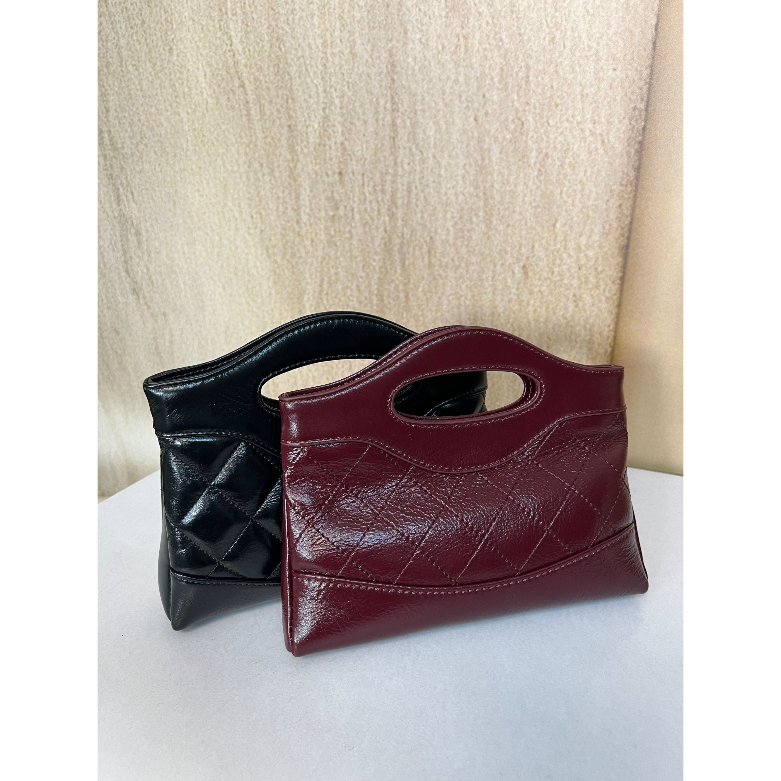 TOLEX2025新款手工百搭手工女包小椭圆黑色