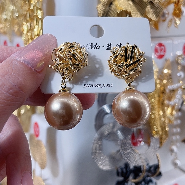 仿珍珠铁合金合金饰品耳饰29