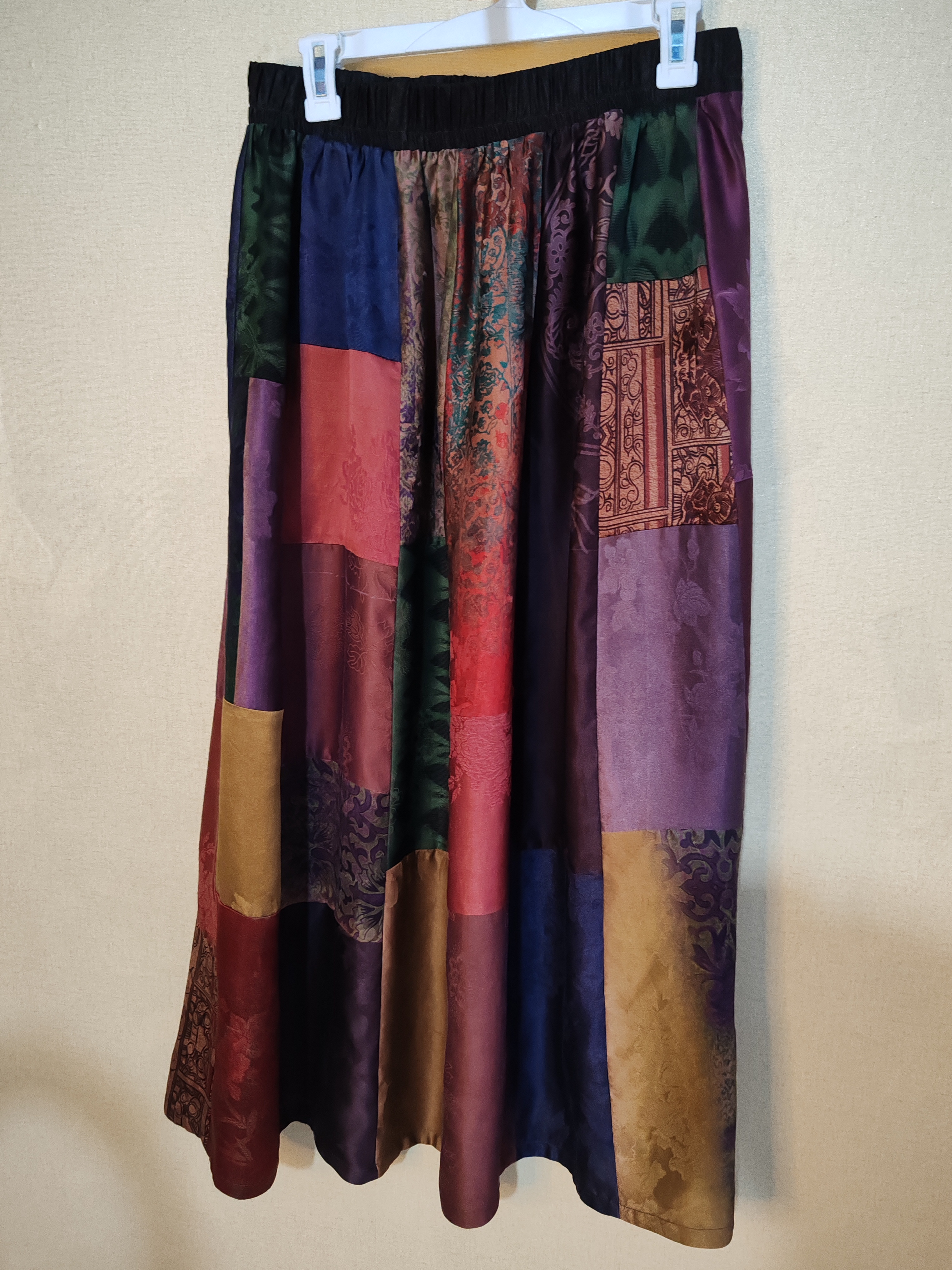 香云纱拼布设计复古百搭半身裙。