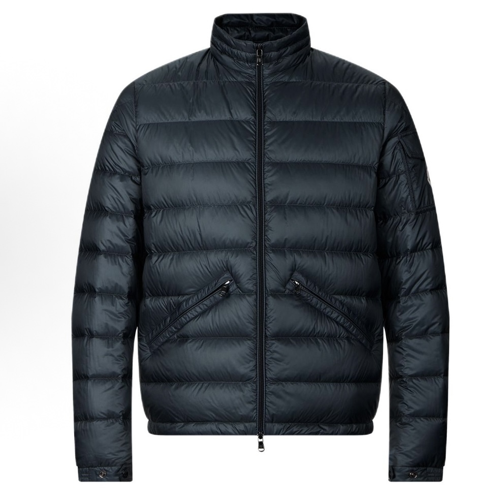 未使用 MONCLER 盟可睐LEANY轻薄款修身羽绒服蓝灰色男装外套秋冬