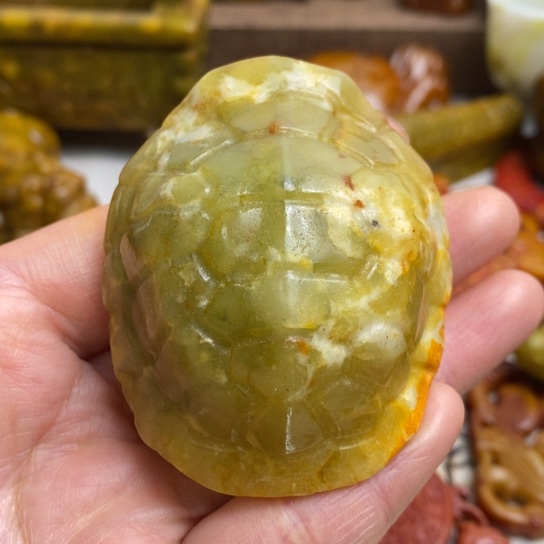 蛇纹石玉足铂镶嵌颈饰138