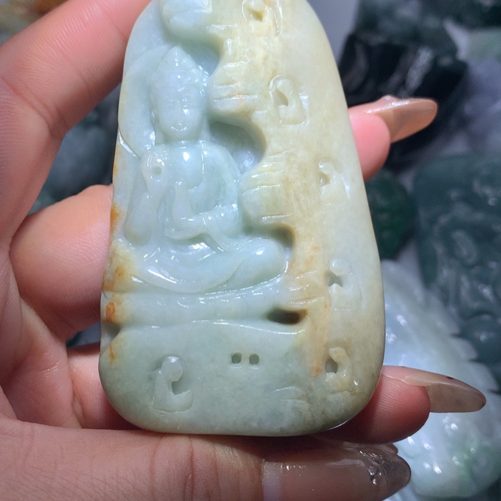 翡翠未镶嵌颈饰保真天然A货翡翠