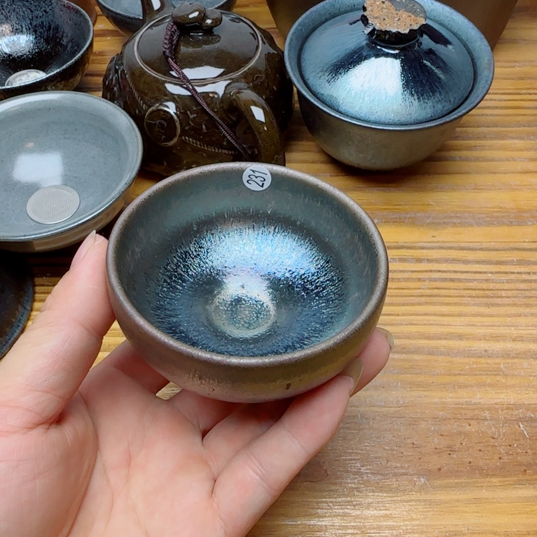 茶盏建窑建盏茶器微瑕