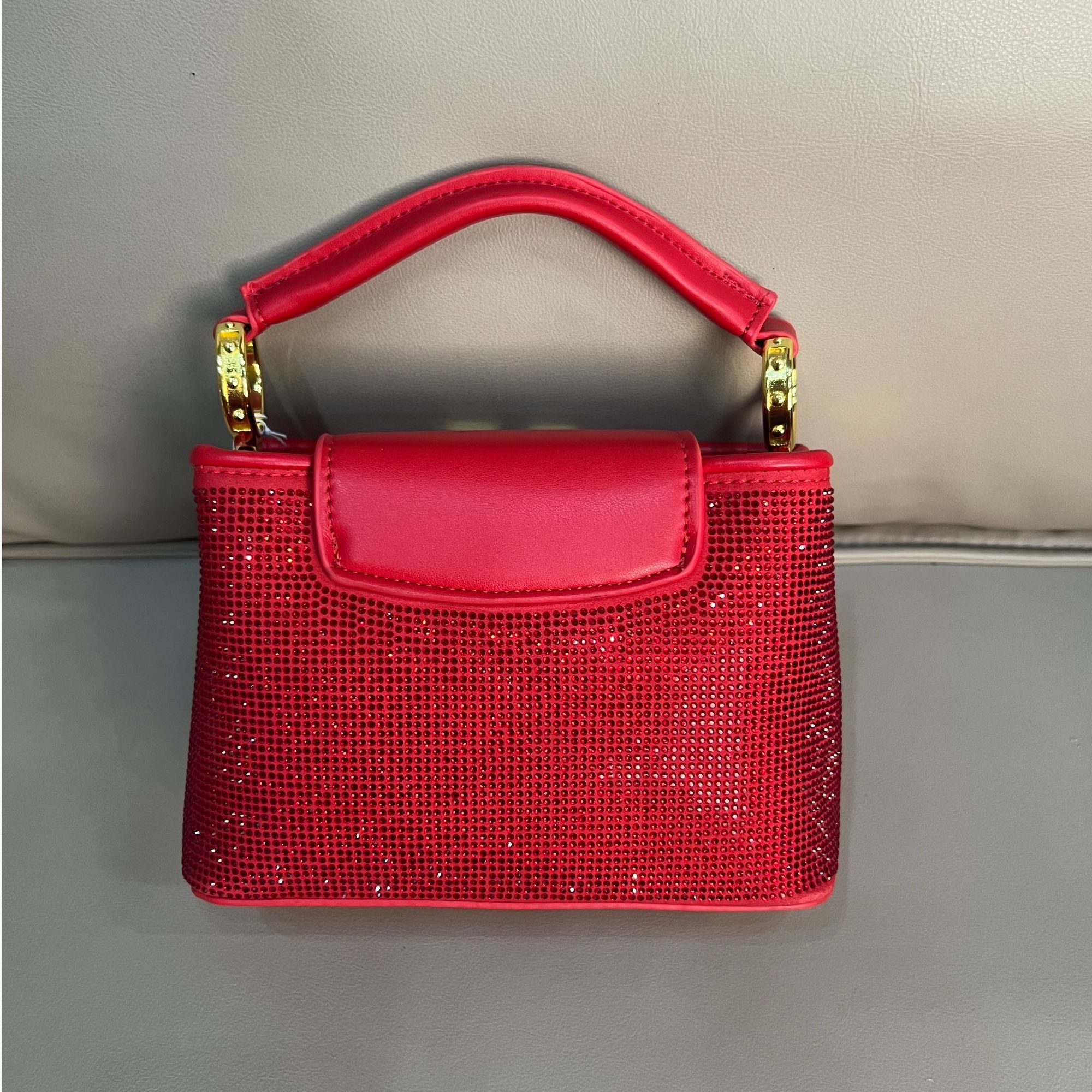 A115 新款真皮时尚通勤休闲百搭经典单肩手提包 红色