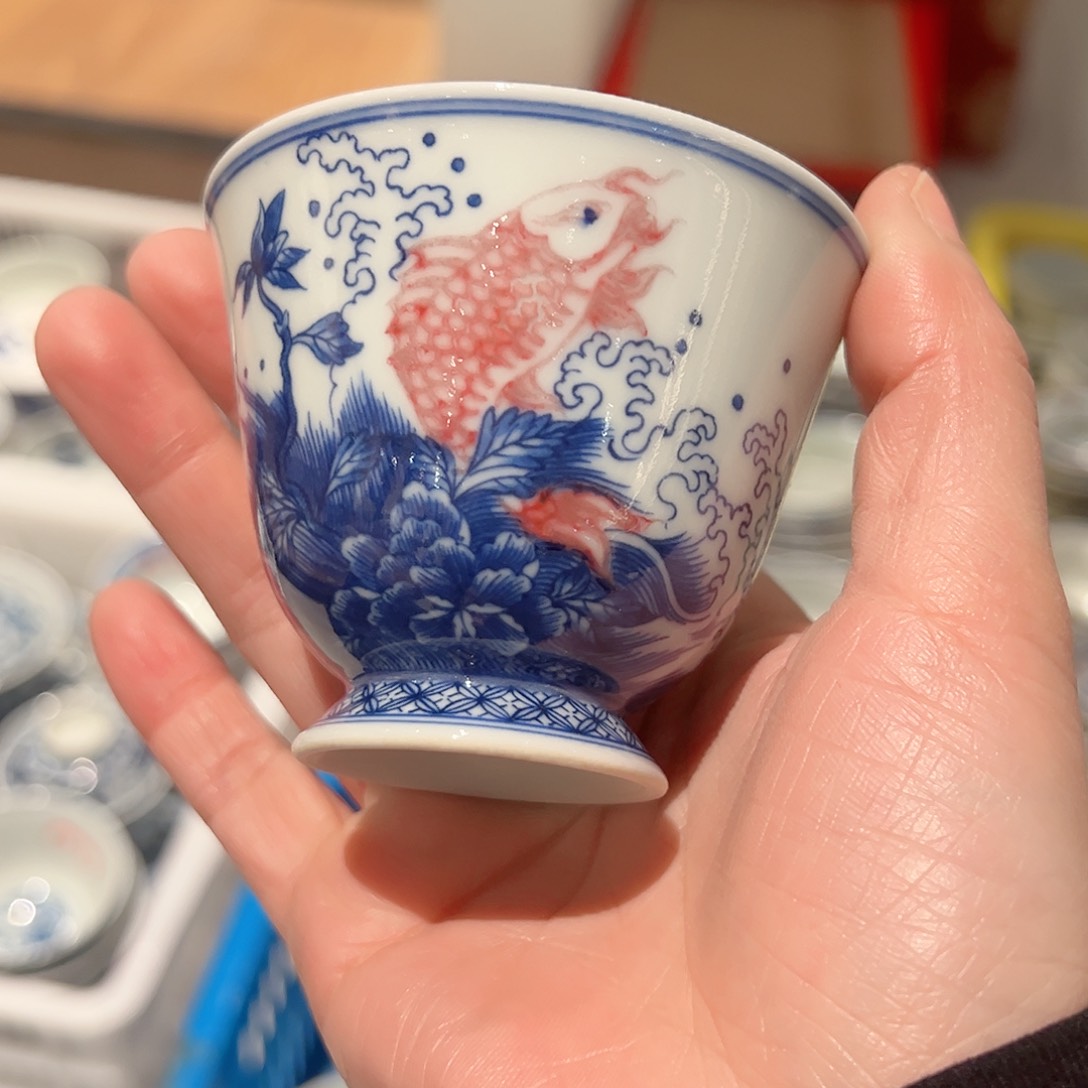 微瑕臻玉古坊原矿青花釉里红