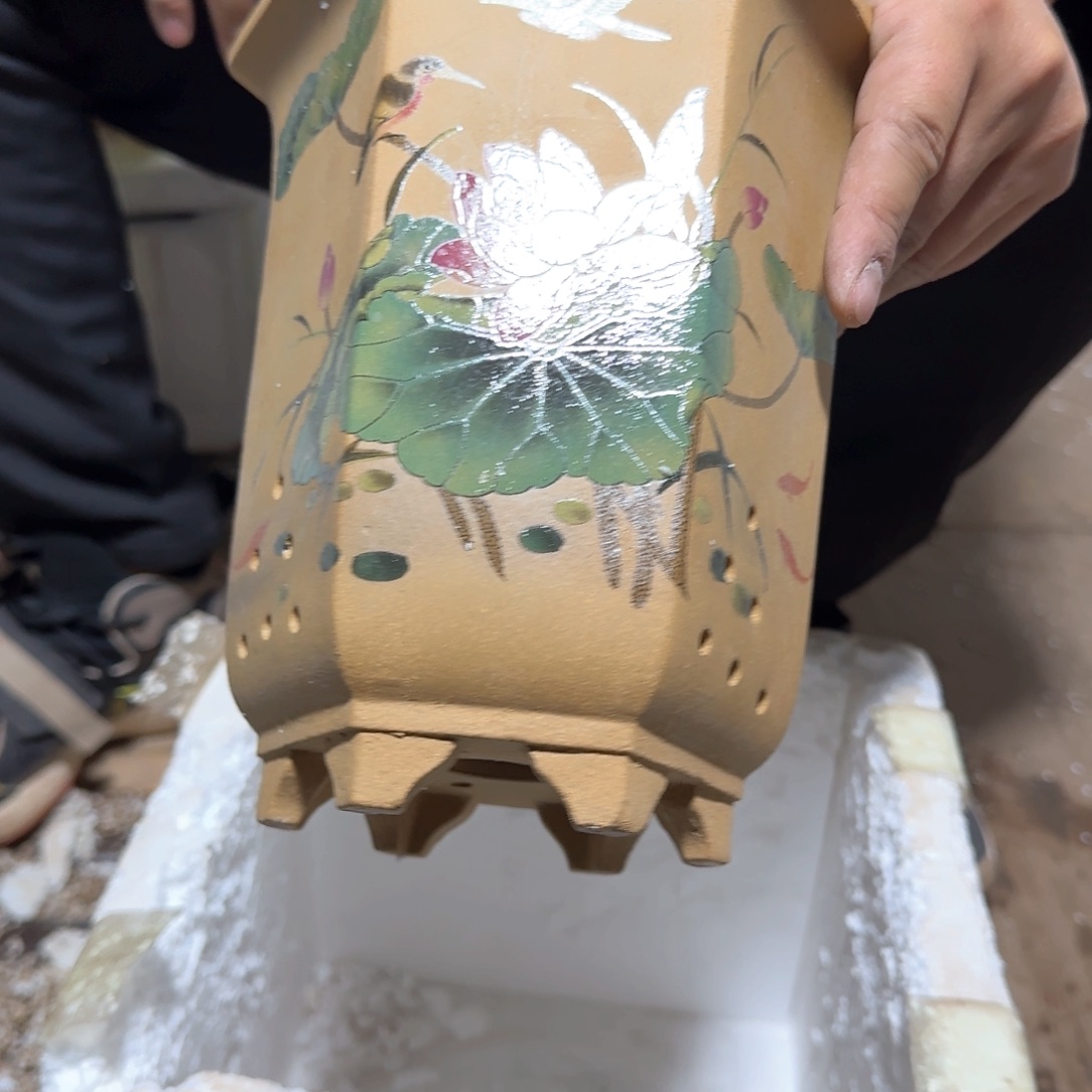 紫砂花盆瑕疵是我最