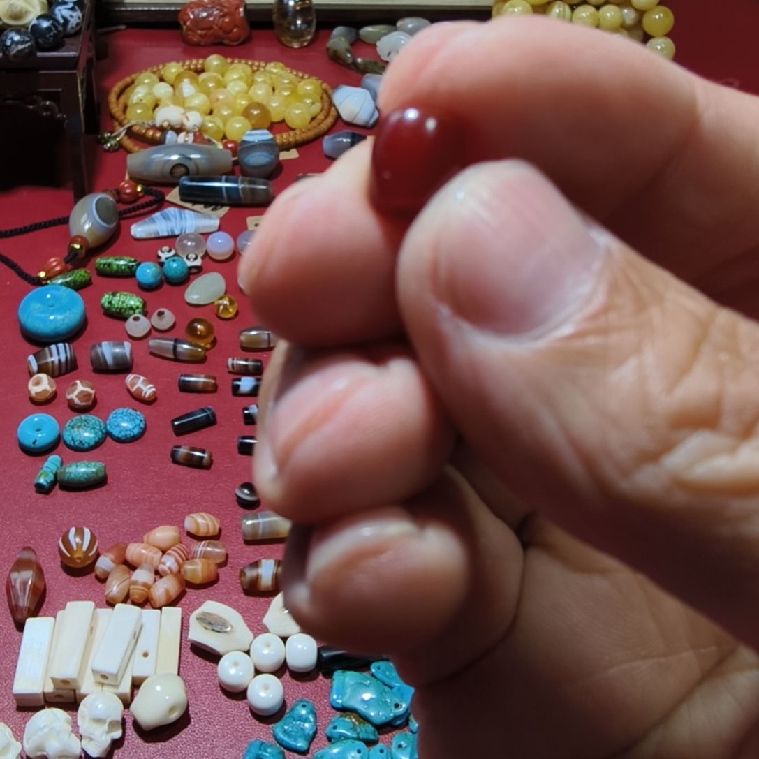 禅***）玛瑙/玉髓未镶嵌珠子天然原矿玛瑙