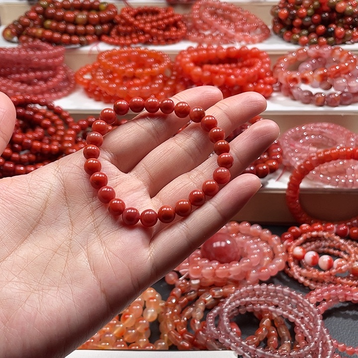 南红玛瑙未镶嵌手链