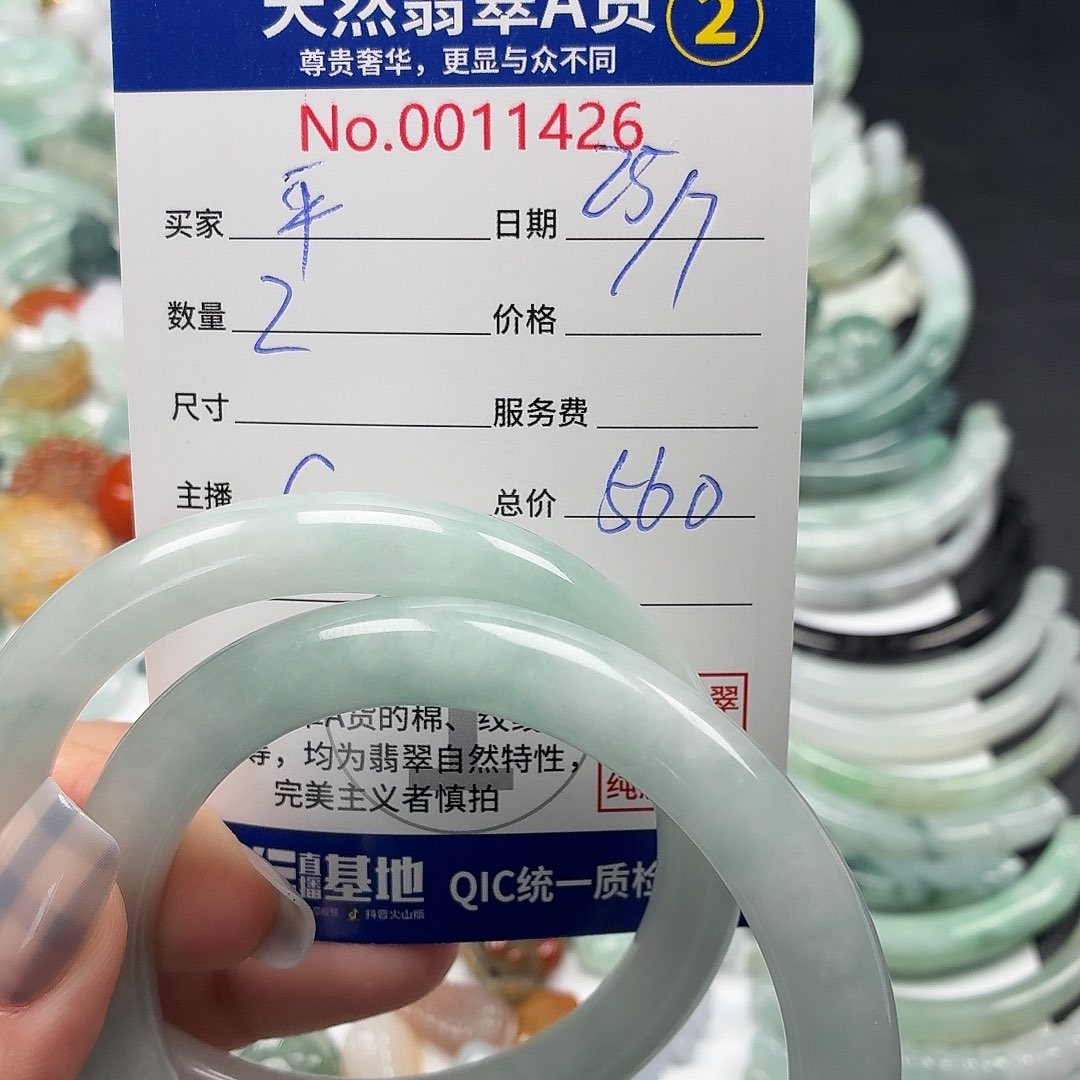 平***淡翡翠未镶嵌颈饰7777