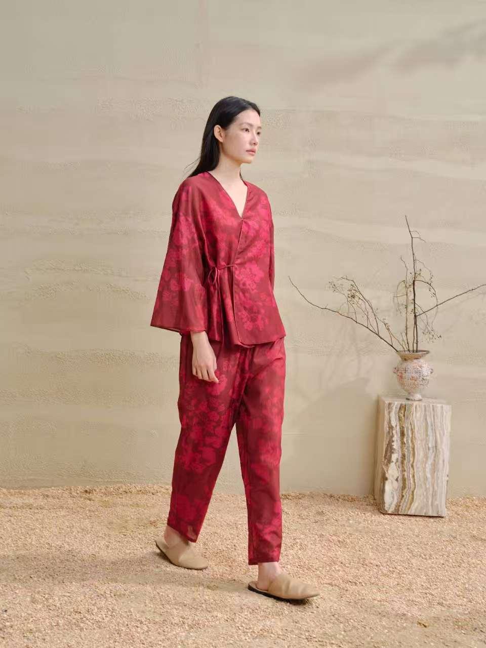 宽画艺术传承系列-吉祥八宝纹家居服90282