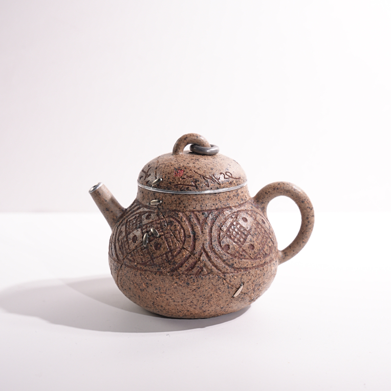 有茶器-木岩老师作品-手工紫砂壶100cc