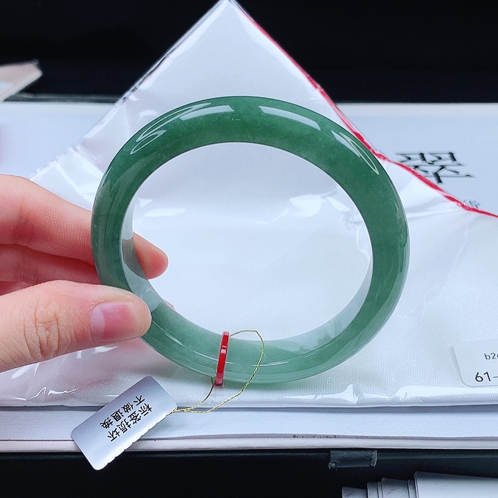 翡翠手镯未镶嵌缅甸天然a货手镯61