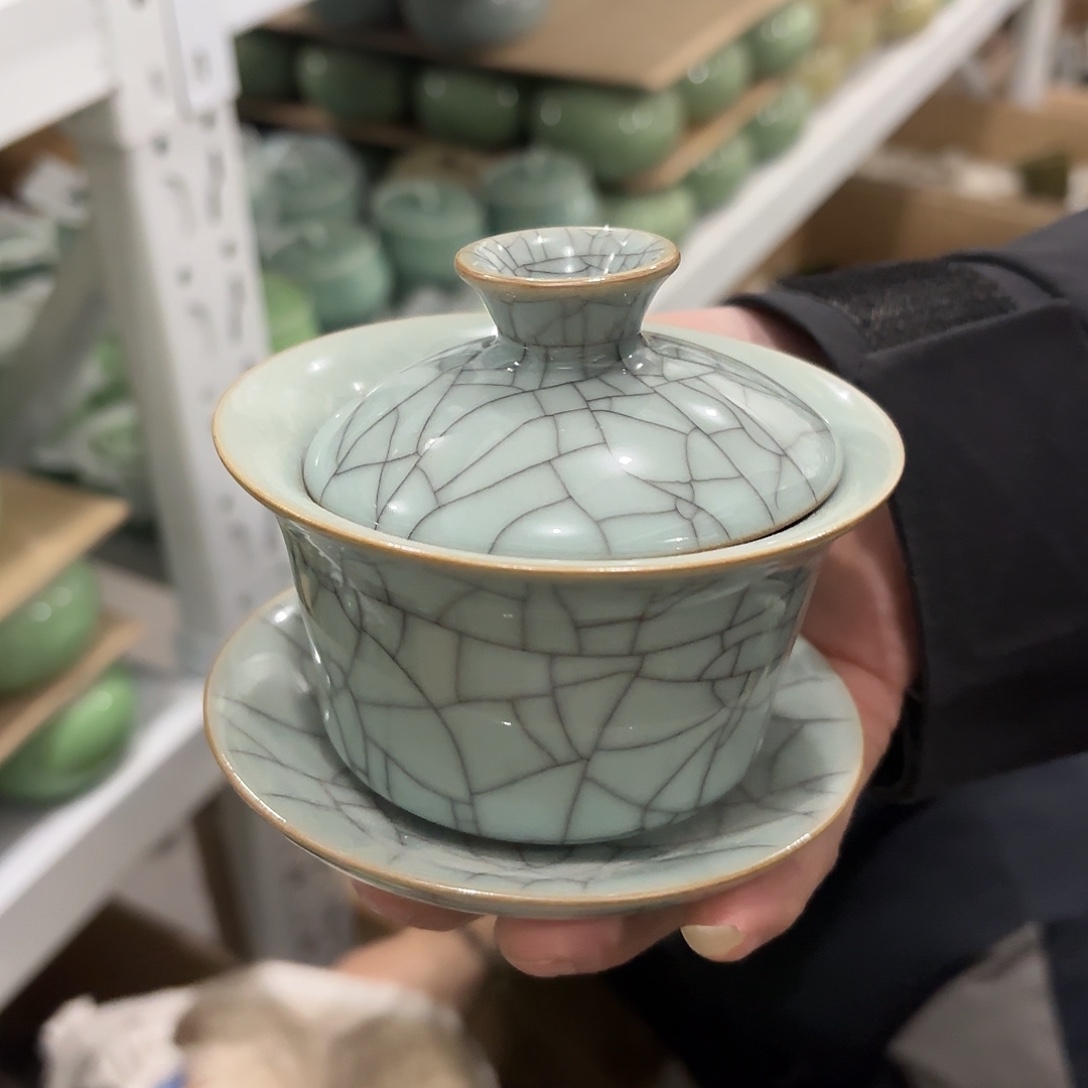 龙泉云间青瓷小米茶器