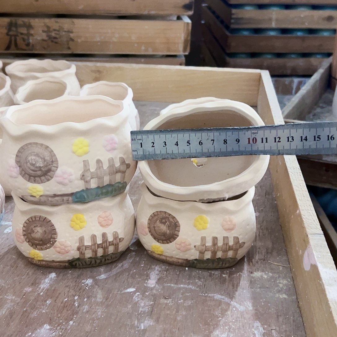 有孔，外贸尾单陶瓷花盆凑单10米包邮