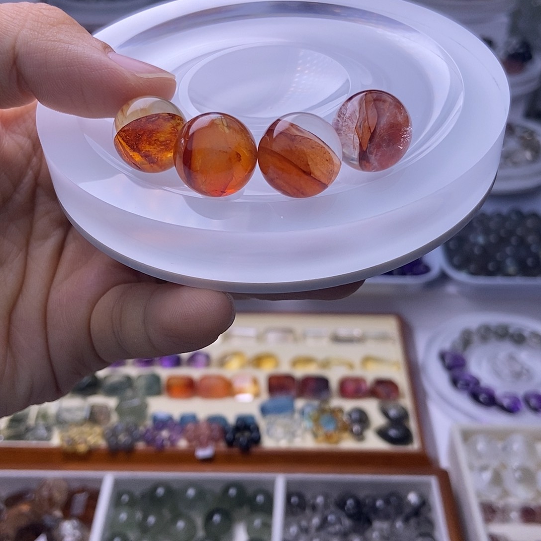 水晶手链未镶嵌高****】定制打孔不退换