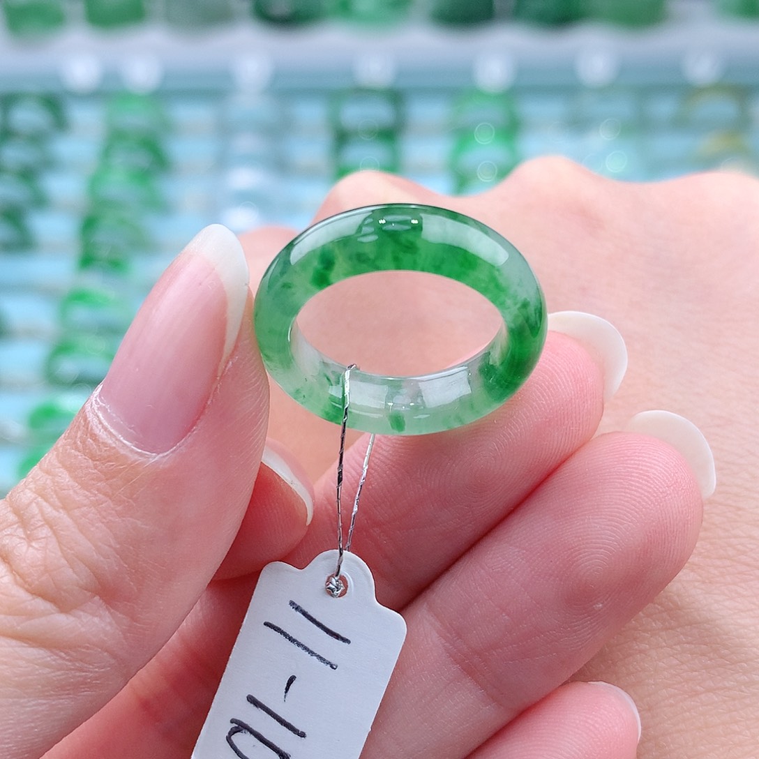 翡翠戒指未镶嵌缅甸翡翠A货