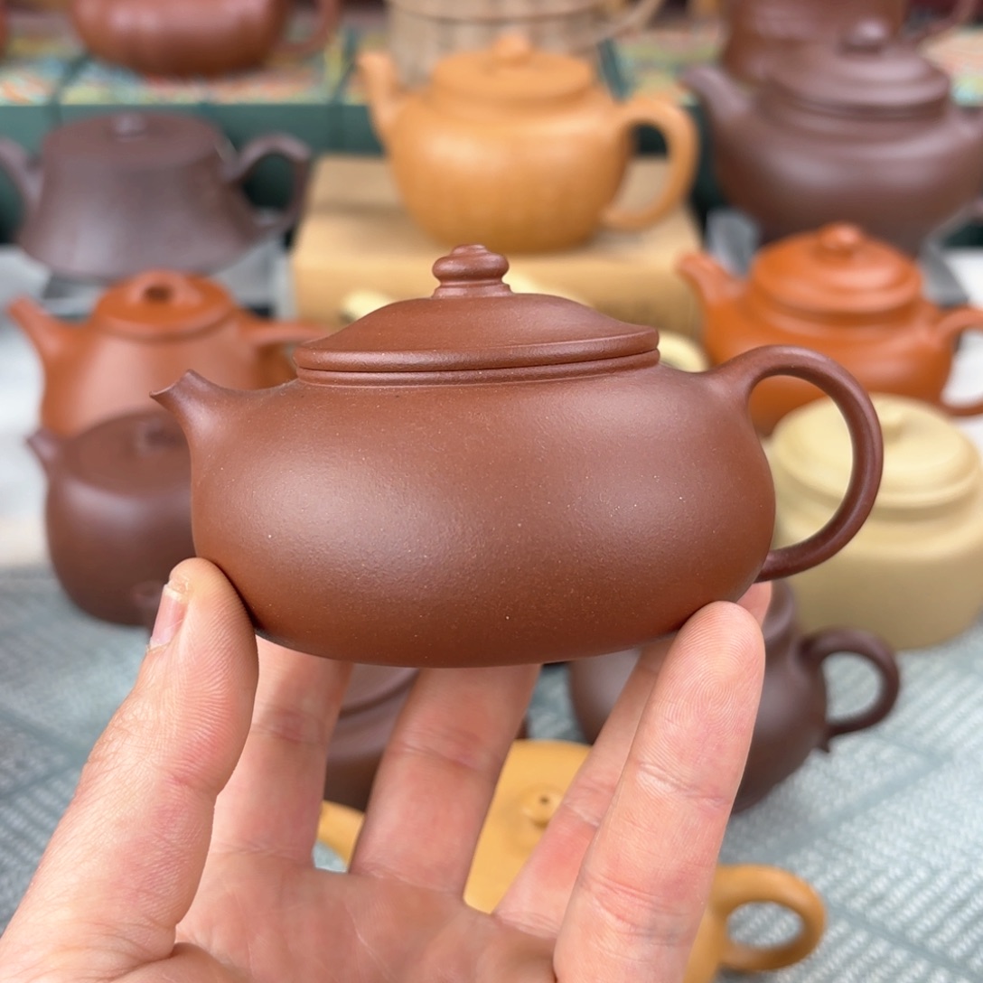 紫砂茶壶寒江 紫泥 145cc嘴做工不好