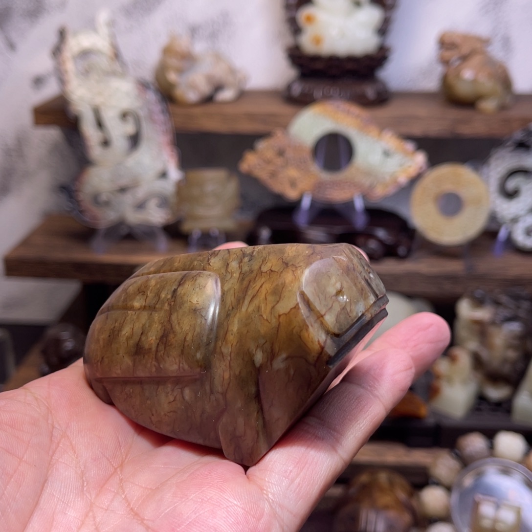 和田玉把件未镶嵌四***爸