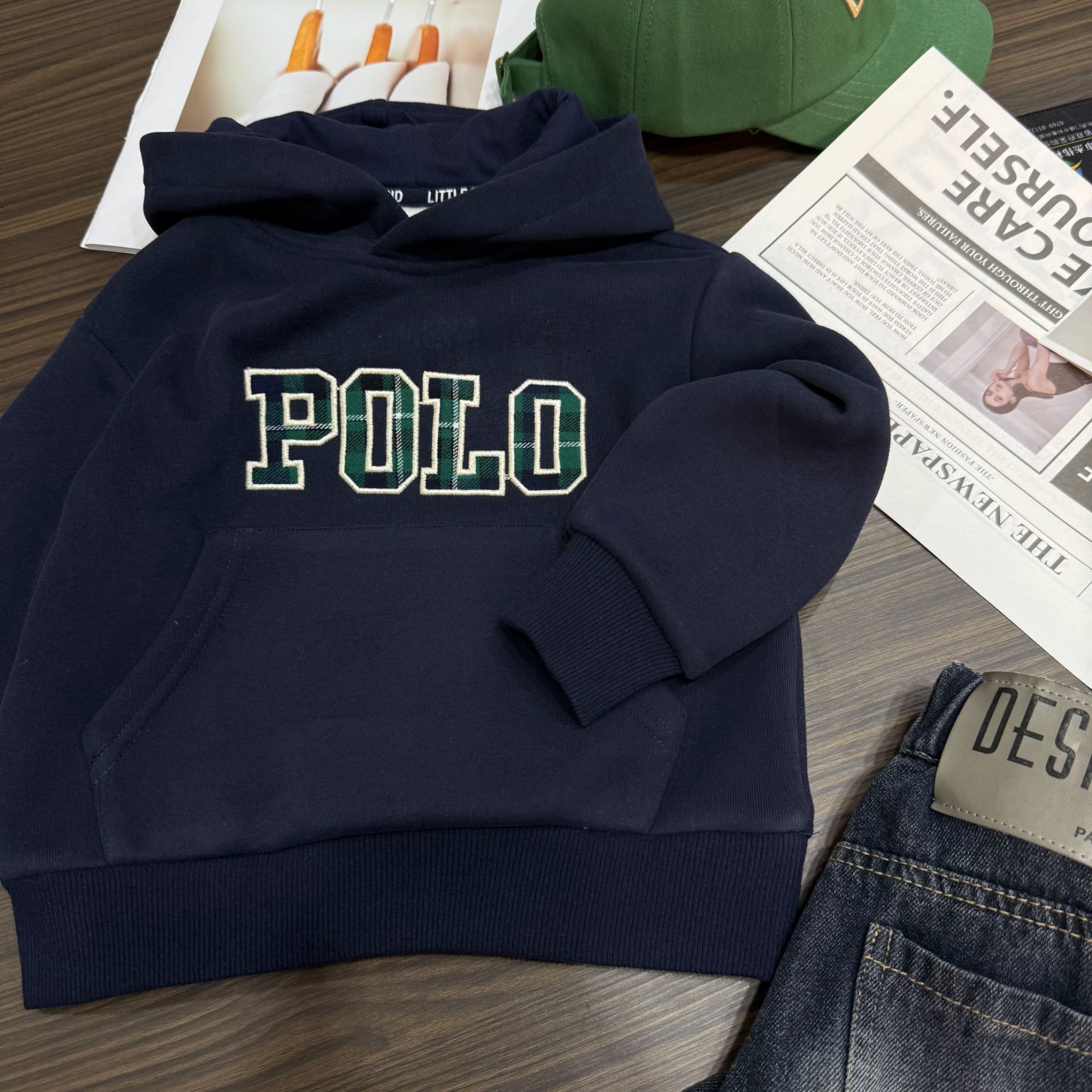 【重工刺绣加绒连帽卫衣】WD630儿童男女童加绒连帽卫衣洋气百搭