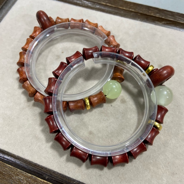 W492紫檀竹节 卡0.8单圈手串