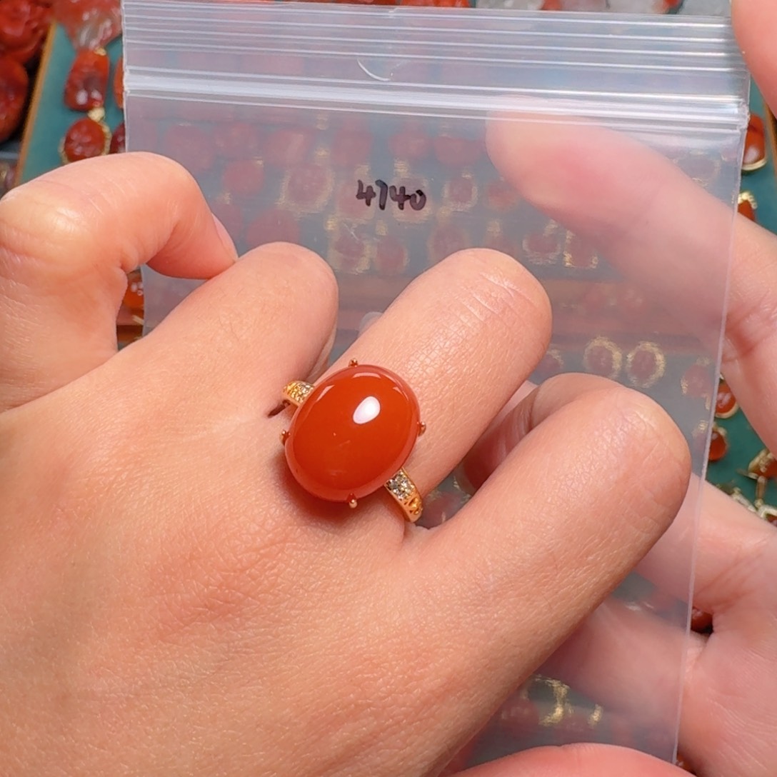 南红玛瑙南红银S925镶嵌