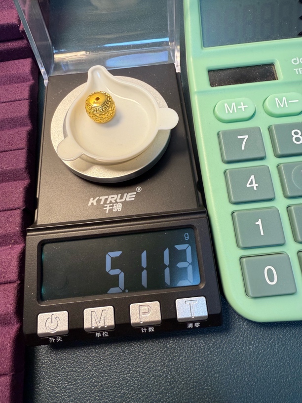 足金999回纹老型珠12一个秀