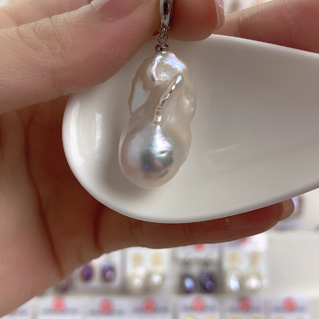 淡水珍珠颈饰银S925镶嵌