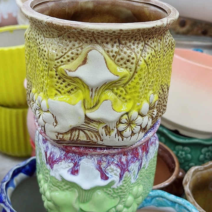 多肉绿植陶瓷花盆9.9包邮，有孔