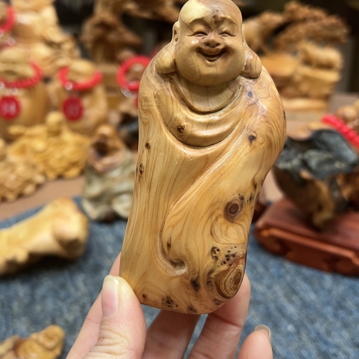 柏木太行崖柏手把摆件