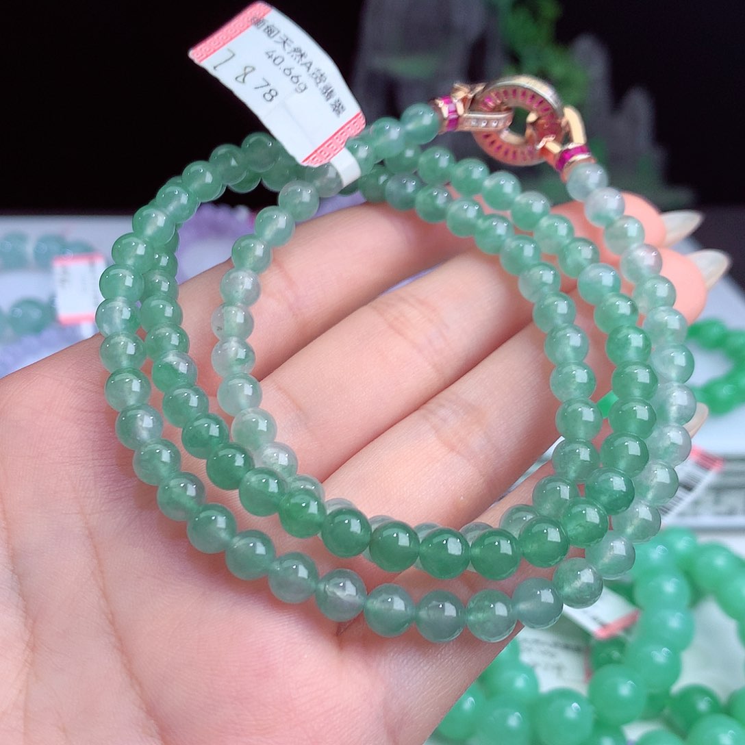 翡翠手链未镶嵌卡6
