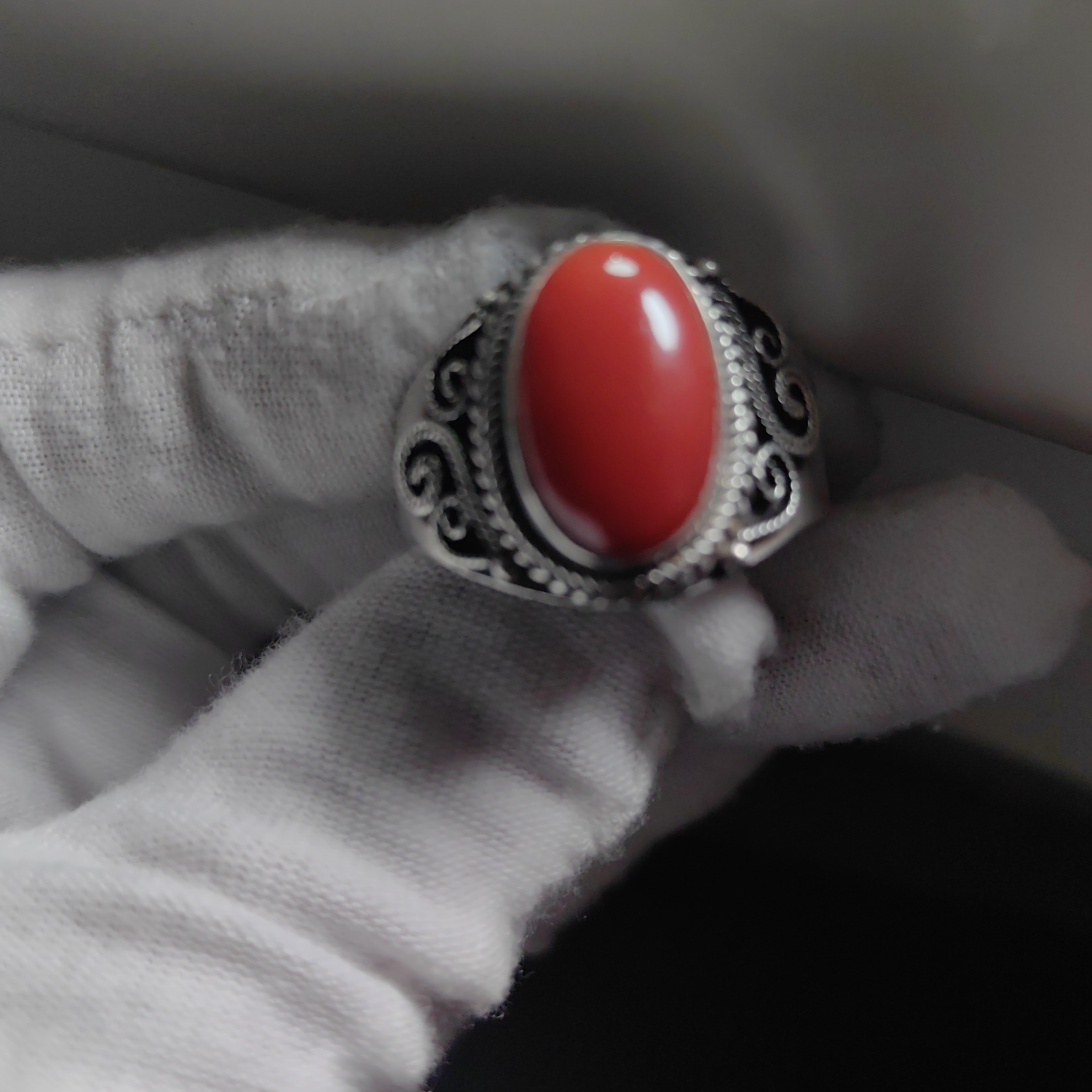 足银戒指 民族元素，纯银手工制作戒指