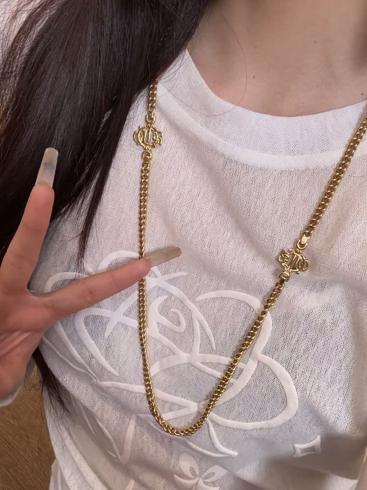 95新 DIOR/迪奥 南瓜马车毛衣链 10411908