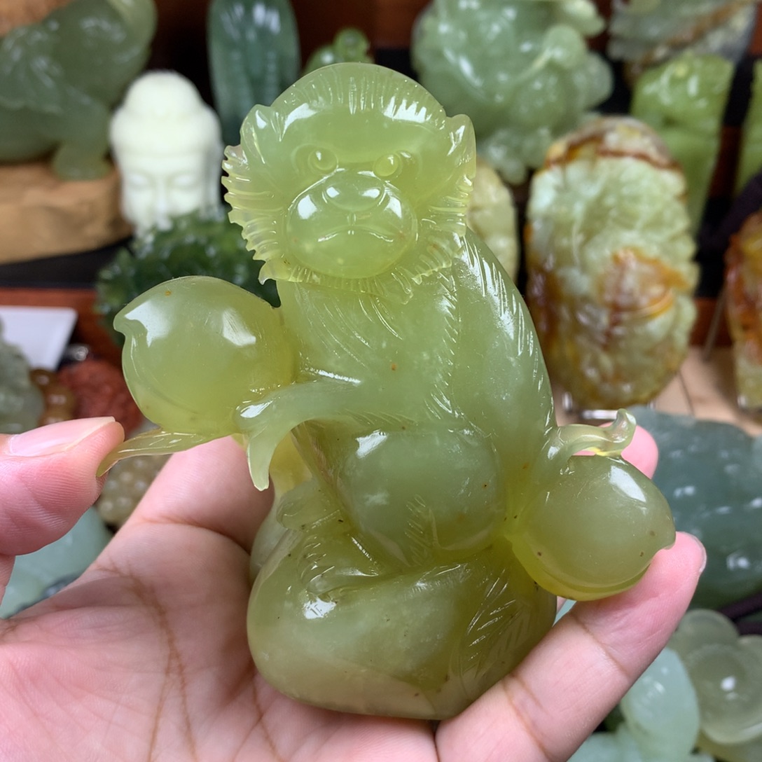 未镶嵌岫玉手把件