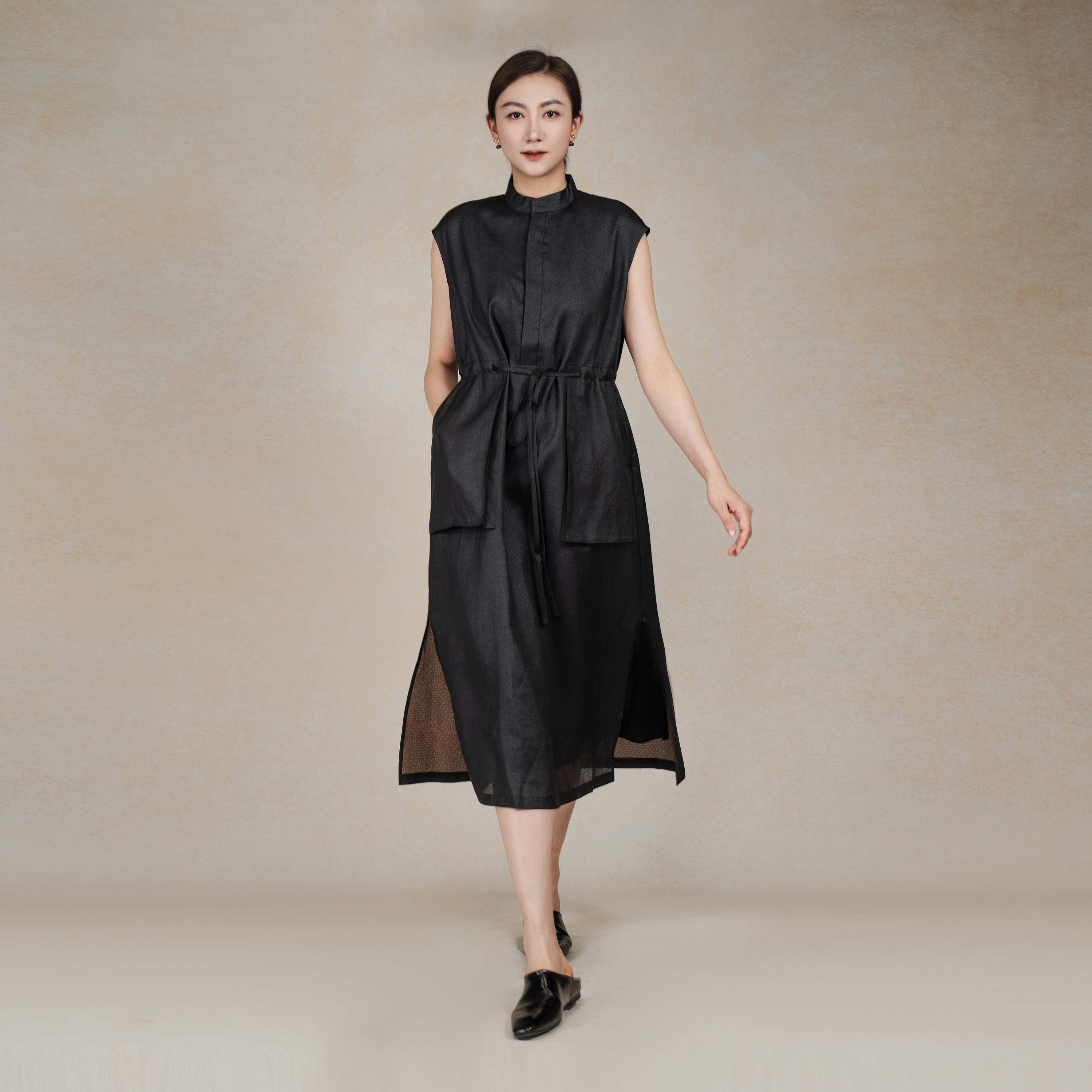 【栖香锦】莨纱  古胜利纹 国风  新中式 连衣裙