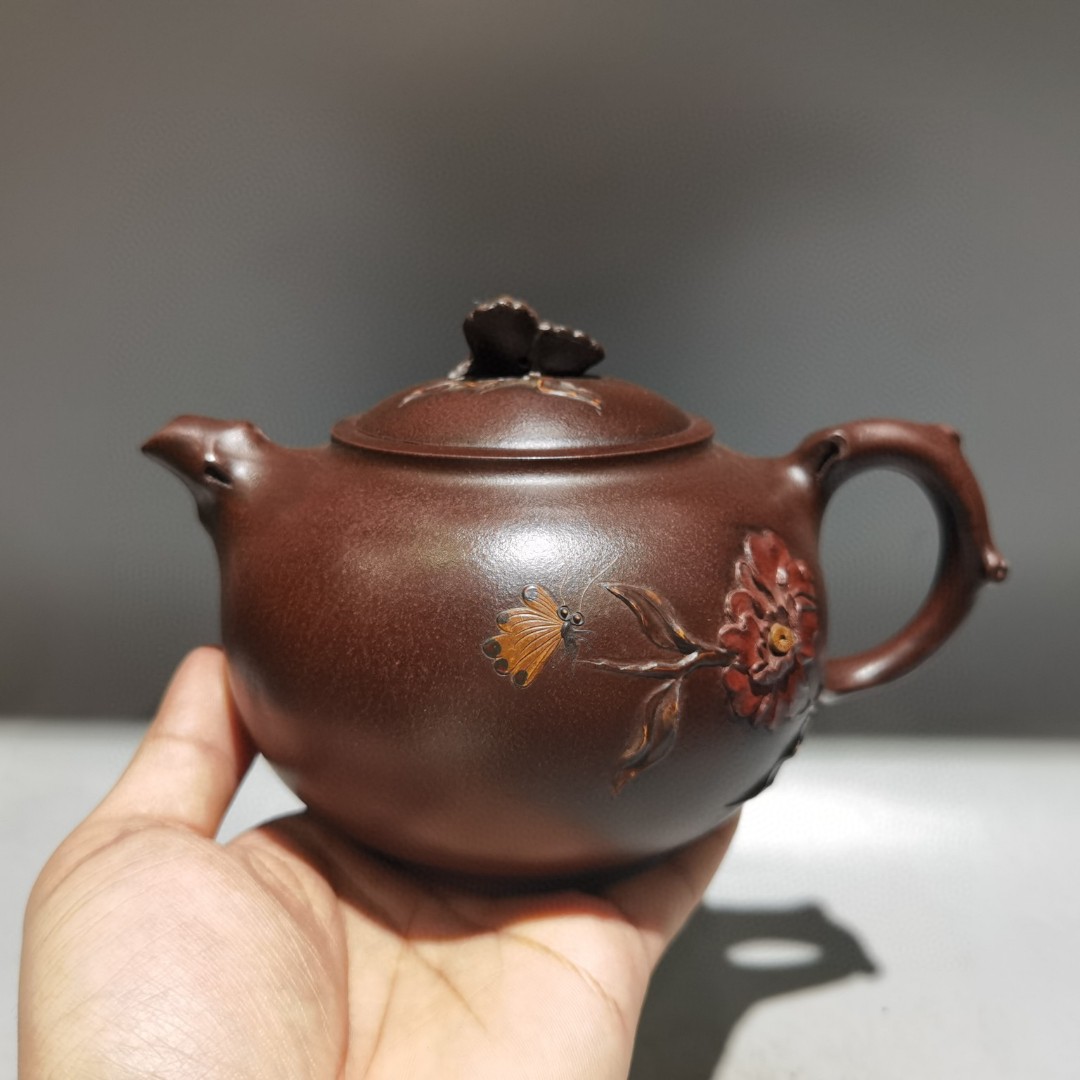 蝶恋花原矿老紫泥400cc全手典藏