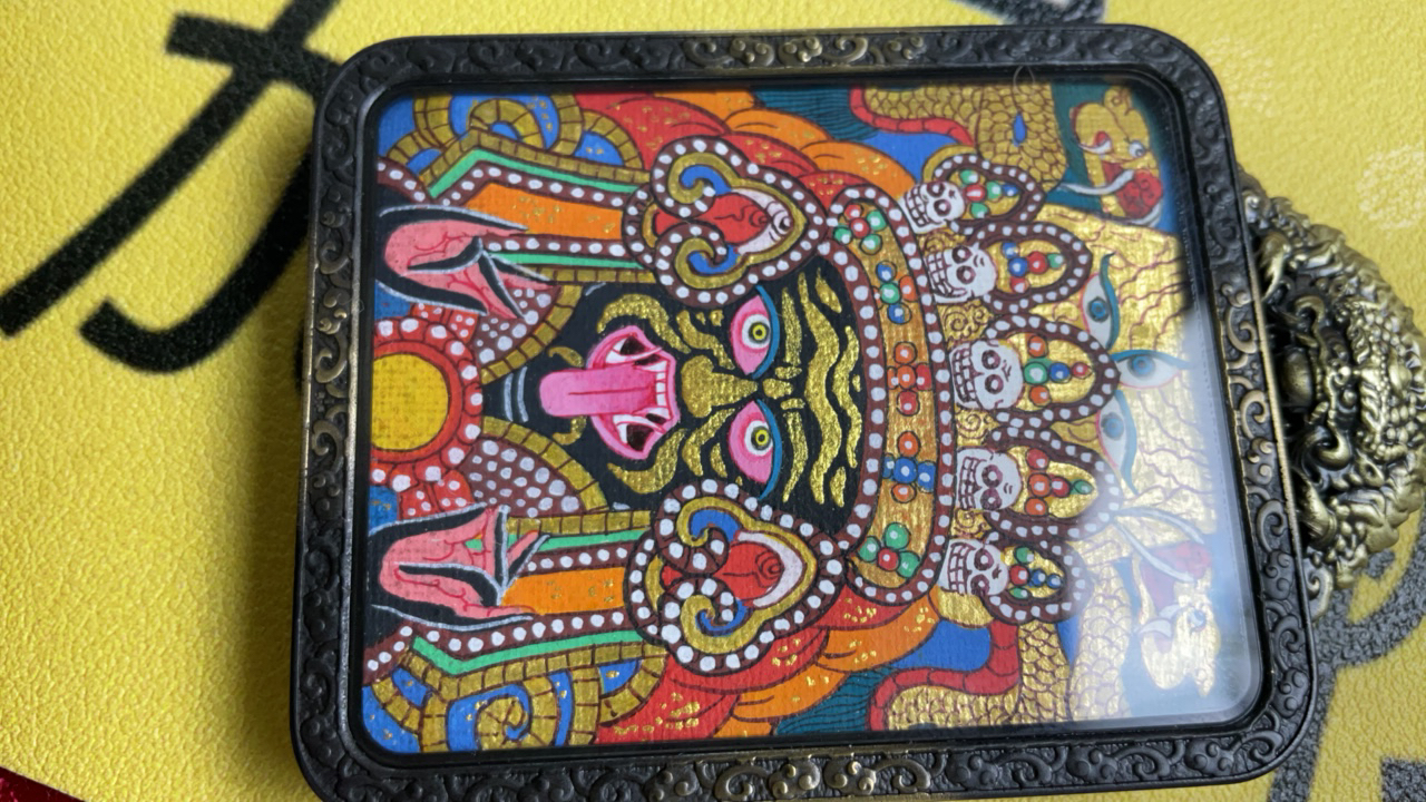 手绘矿彩扎基拉姆唐卡