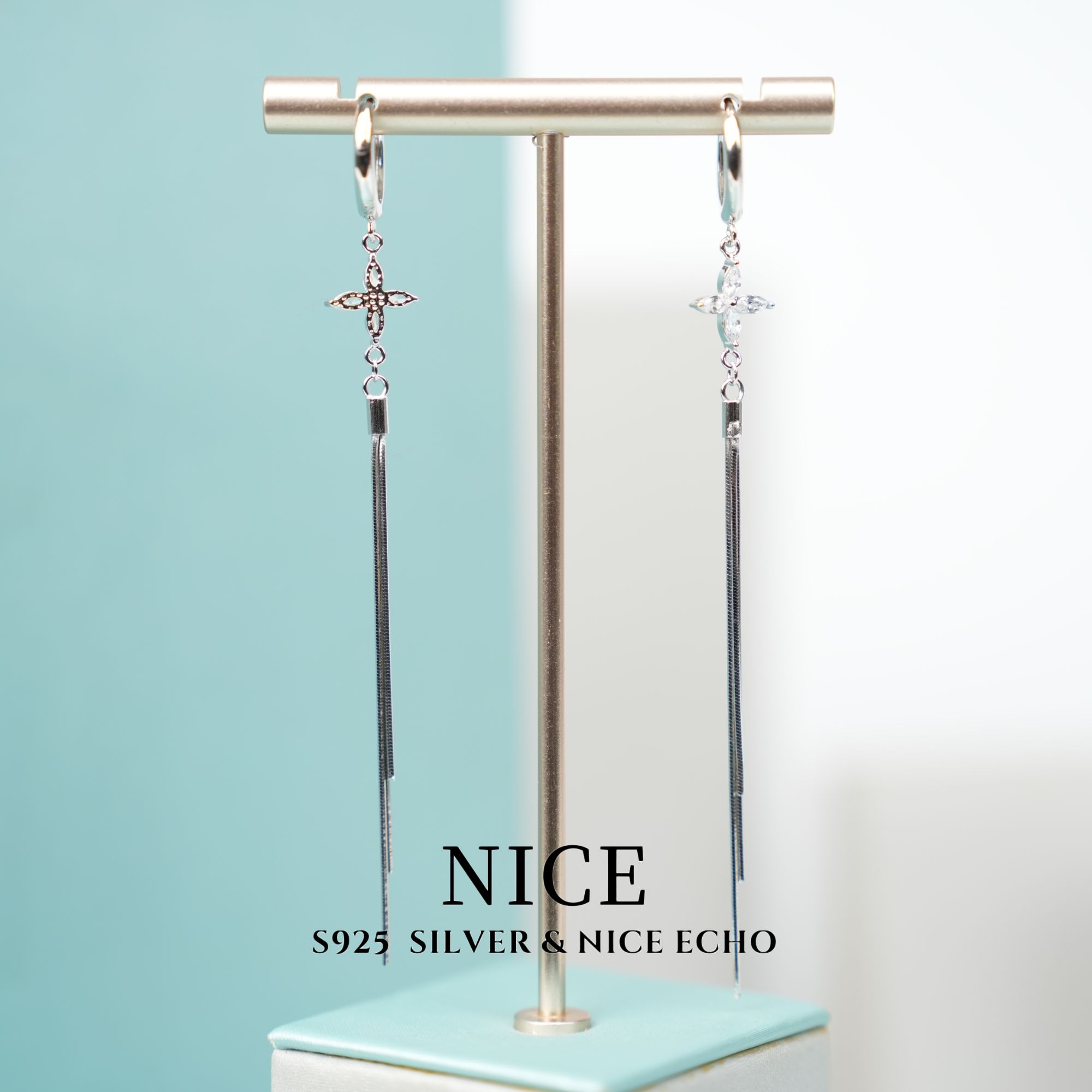 925银耳饰 【NICE ECHO】银饰耳坠H302744-3