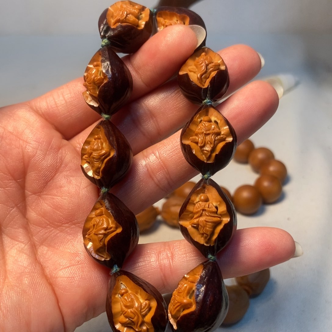 橄榄核手串/手链紫皮无相佛17