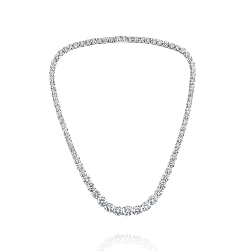 FXM/梓珊 合金合成锆石项链 经典四爪闪耀镶嵌项链  ZF-B145