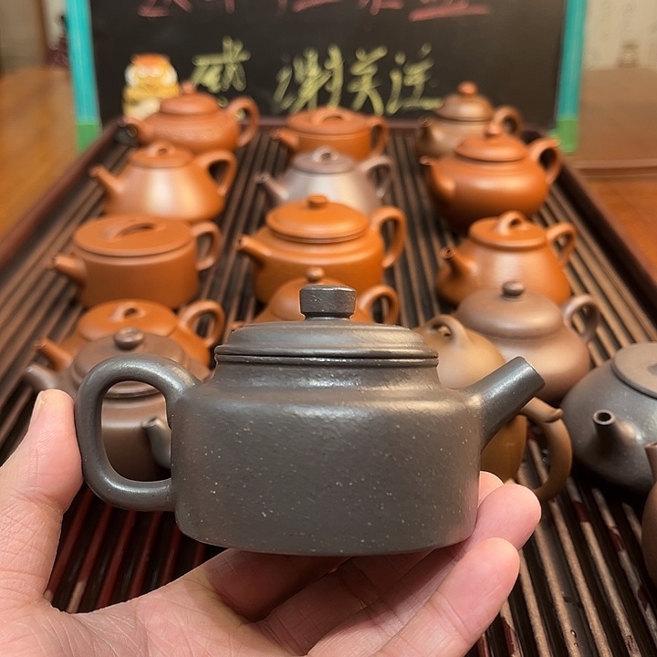 紫砂茶壶原矿天青德中150cc
