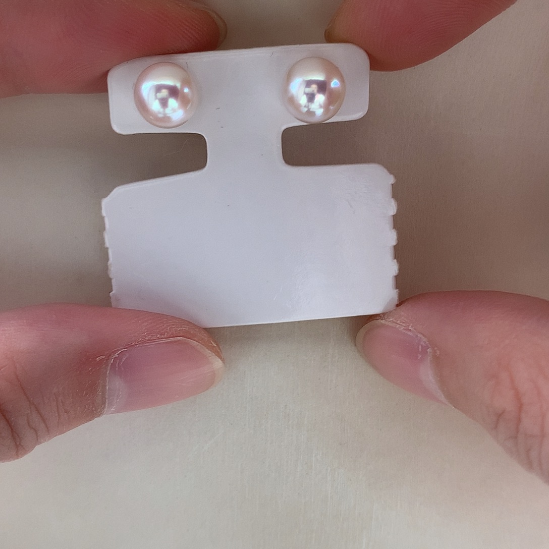 银S925镶嵌海水珍珠耳饰