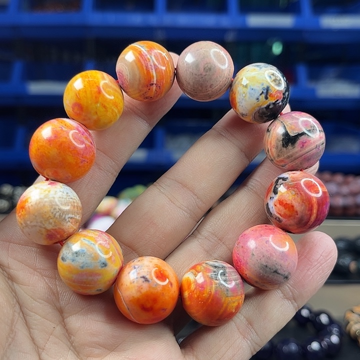 玛瑙未镶嵌手链丅60舍利卡20