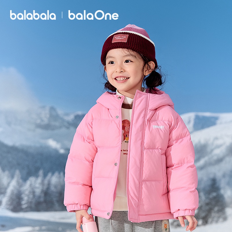 【balaOne】巴拉巴拉童装儿童羽绒服厚男女保暖25冬外套上衣面包服