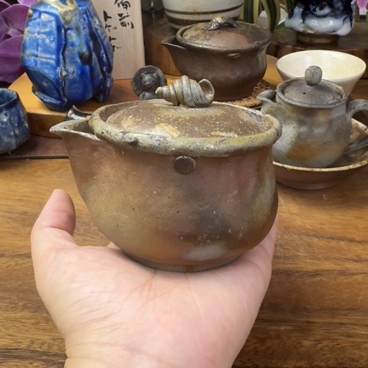 木村春芳备前烧中古宝瓶福利一口价