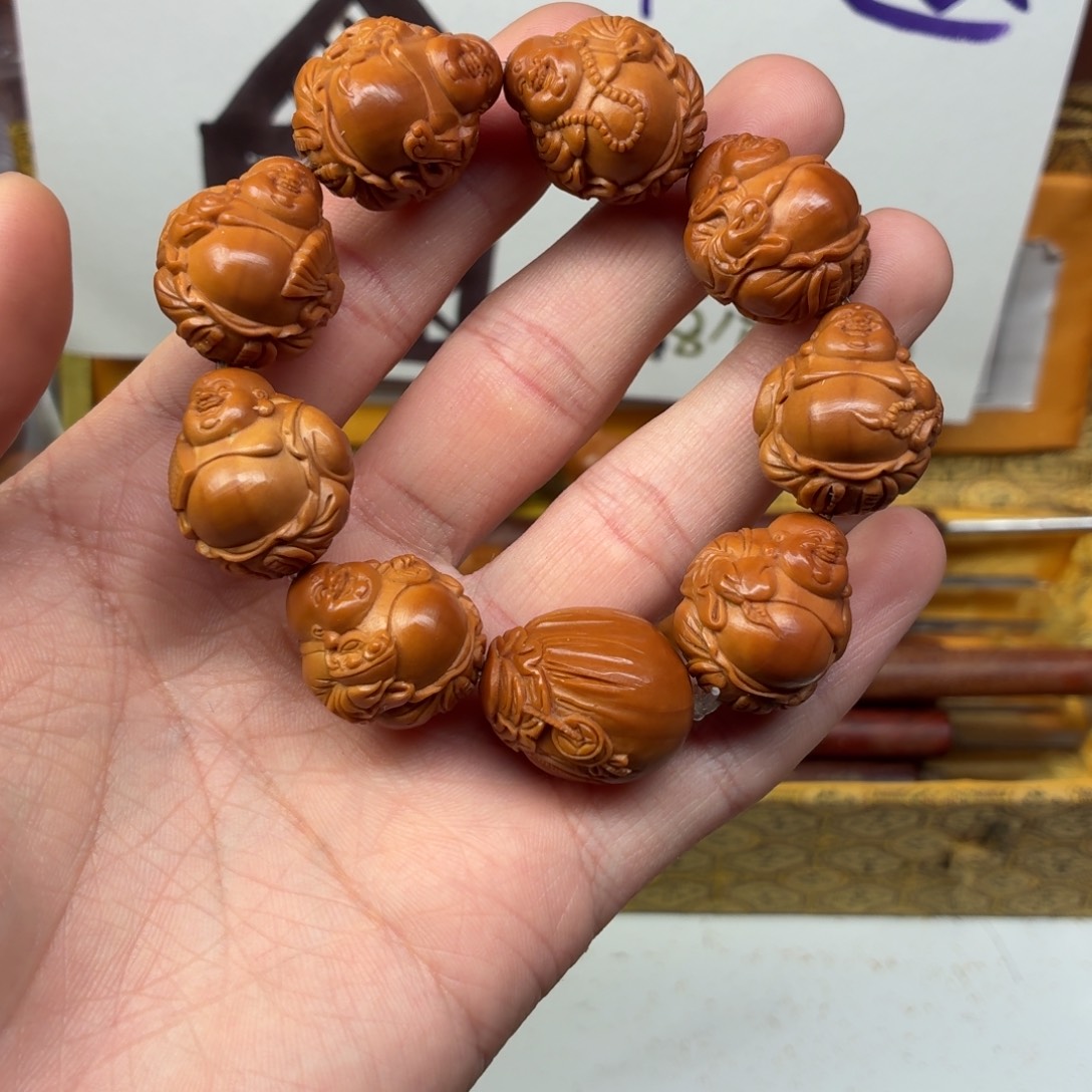 旺***苏吊坠橄榄核私人订制不退不换八宝弥勒