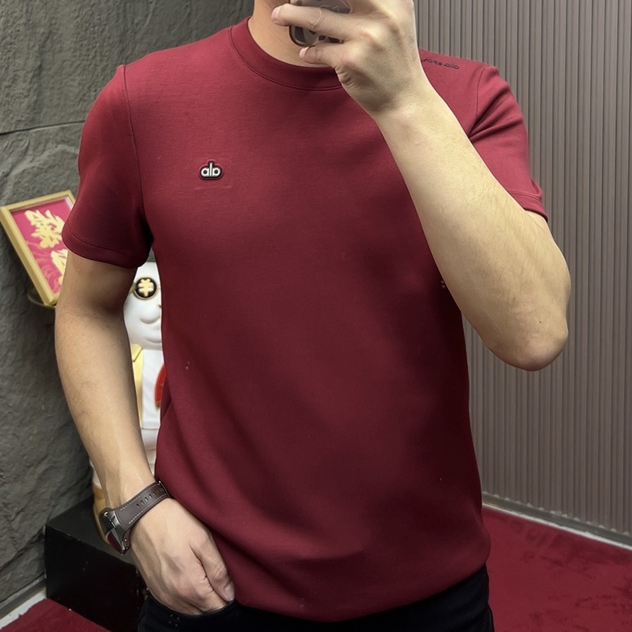 35242#男士冬季加绒短袖圆领休闲打底上衣