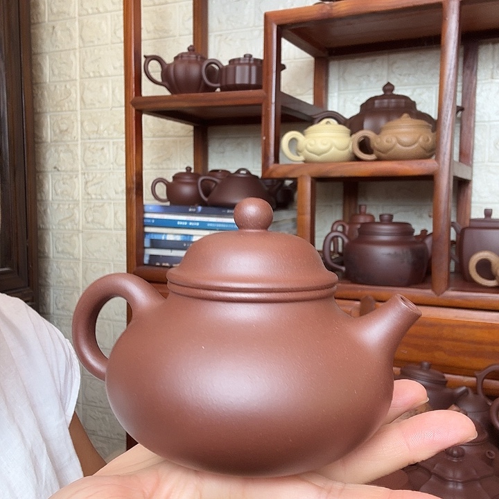 茶壶紫砂容天300cc底槽清精工半手工
