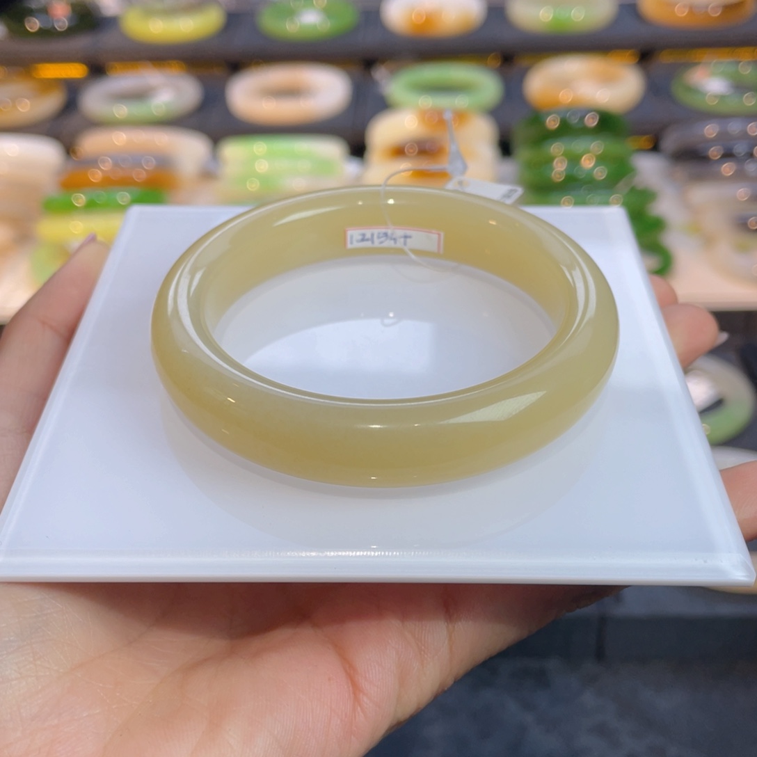 和田玉蜂蜜水未镶嵌叶*